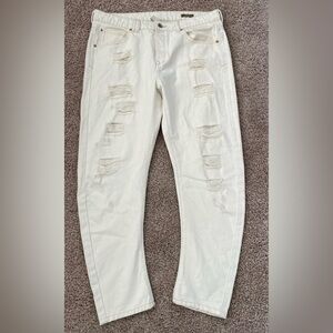 Mango 10 Distressed beige Jeans